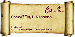 Cserényi Kisanna névjegykártya